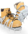 Lawn Aerator Shoes With Spiked Design And Adjustable Wrap Around Lacing For Easy On And Secure Fit Yard Care Must-Have Universal Size 6 To 12 For Men And Women Grass Aeration Spikes Tool In Grey on boots