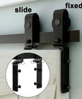 4ft Bi Folding Sliding Barn Door Hardware Kit For Two Doors Built Tough With Smooth Quiet Operation and Easy Install