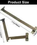 Heavy Duty Lid Support Hinges 180 Degree Rotatable With Screws For Doors Windows And Storage Boxes Built Tough For Chests Cabinets Tool Boxes And Drawers Antique Bronze Finish 2 Pack showing product size