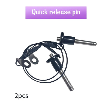 Two Pack 304 Stainless Steel Ball Locking Pins with Quick Release Push Button and 24 cm Lanyard Cable 6 mm Diameter