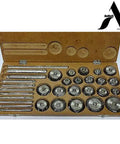 Valve Seat And Face Cutter Kit 21 Piece For Vintage Cars And Motorcycles Restoration in Wooden Case