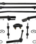 Ford Front Outer Tie Rod Ends And Drag Link Replacement For F 250 F 350 Super Duty 2017 2018 2019 2020 2021 2022 2023 2024 4X4 Heavy Duty OE Quality Auto Parts steering kit with tie rods and ball joints