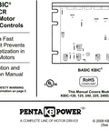 Installation manual cover for DC Motor Speed Control Drive 0-90V DC, Chassis Mounted, 115V AC Input, 9A RMS at 45C