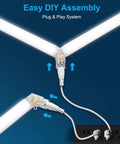 Easy assembly diagram for Six Sided LED Garage Light With Five Grid Panels Hella Bright 26520 Lumens Natural White 6500K Ceiling Shop Light