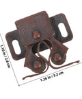 Double Roller Catch With Spring Ball Latch For Cabinet Doors Metal Locking Mechanism 10 Sets Sturdy Iron Hardware close-up