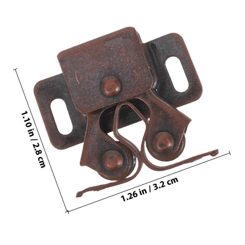 Double Roller Cabinet Door Catches With Spring, Heavy Duty Iron Latches, 1.26 x 1.10 in size, durable steel hardware