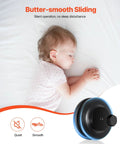 Child sleeping peacefully next to a roller from the 6.6-Foot Brushed Nickel Sliding Barn Door Hardware Kit With 330 Lb Weight Capacity Fits 36 To 40 Inches Wide Doors And 1-3/8 To 1-3/4 Inches Thick Durable Track And J-Shape Rollers For Smooth Quiet Operation.