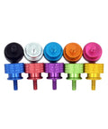 Orange Textured Thumb Screws For DIY PC Case Build Eight Thirty Two Thread Three Eighth Inch Length 10 Pack Aluminum 6063 T6 Anodized Finish Chassis Hand Screws For Manual Adjustments And Computer Case Modding in multiple colors, showing top textures.