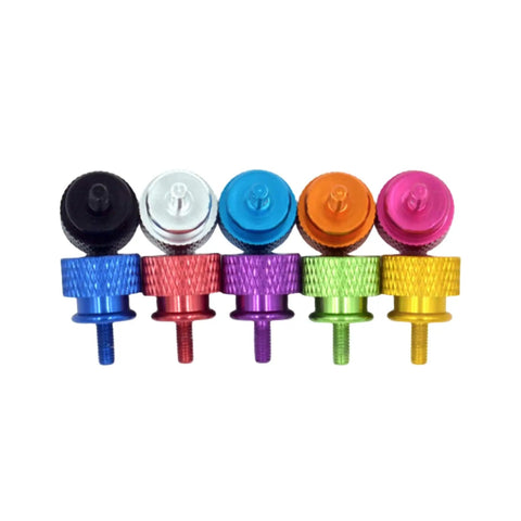 Orange Anodized 6063 Aluminum Textured Thumb Screws 6-32 X 20mm DIY Case Screws for Computer Builds Pack of 10