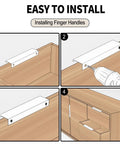 Guide to installing Edge Black Hidden Drawer Door Cabinet Handle Aluminum Alloy Finger Pull Concealed Back Mount