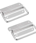 Stainless Steel Chest Pull Handles Large Size For Toolbox Set Of 2 With Four Hole Mounting, 100mm Length, 57mm Width, 5mm Hole Diameter