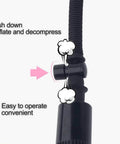 Ergonomic Vacuum Pump Handle With Quick Release Valve For Suction Rod Pumps close-up with decompression instructions