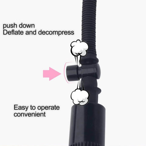 Ergonomic Vacuum Pump Handle With Quick Release Valve For Suction Rod Pumps close-up with decompression instructions