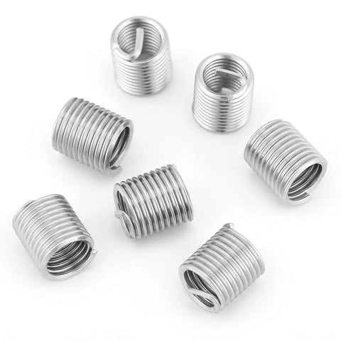 Stainless Steel M8 Helicoil Threaded Inserts Kit, 1.25 Pitch, 2D Length, 100 Pieces, Heavy Duty Thread Repair For Aluminum And Magnesium