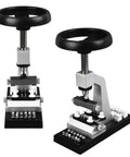 Pro Grade Watch Case Back Opener Bench Tool With Metal Base Adjustable Fixture And 12 Chucks for precision repairs.