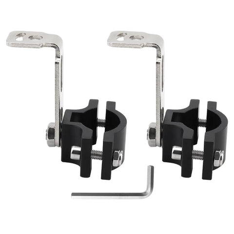 Ride Ready Two Piece Adjustable Light Bar Mounting Brackets for 18-29mm Auxiliary Spotlight Light Aluminum Tube Clamp Holder