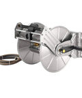 Heavy Duty Stainless Steel Garden Hose Reel With Crank Wall Or Floor Mount Retractable Hose Organizer For 150 Ft Of Five Eighth Inch Hose