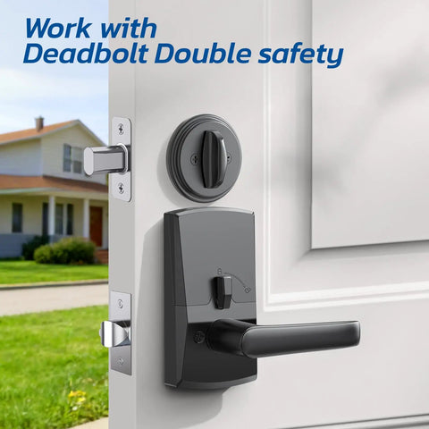 Heavy Duty Keypad Smart Door Lock With Fingerprint Keyless Entry And Digital Deadbolt Alternative For Front Doors In Matte Black Aluminum Build With No Sweat Setup For Top Tier Home Security Upgrades