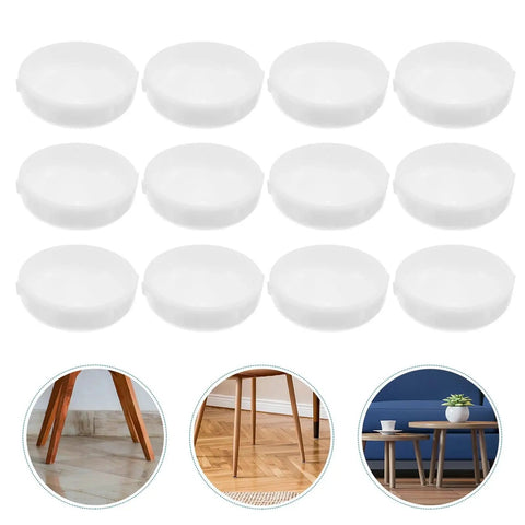 Straight Up Floor Savers Legit Deck Ready 160 Piece Patio Furniture Glides With Fast Drainage Heavy Duty Plastic Table And Chair Leg Caps, clear plastic foot protectors.