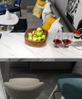 White Marble Contact Paper For Countertops Waterproof Self Adhesive Marble Wallpaper Peel And Stick Kitchen Counter Wrap 30x118 Inches Glossy Finish