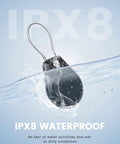 4 Pack Waterproof AirTag Holder Anti Theft Case With Braided Steel Cable And Screw Lock for IPX8 waterproof demonstration