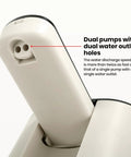 Close-up of dual water outlet holes for Water Dispenser For 5 Gallon Bottle With Digital Display And Dual Pumps USB Rechargeable Electric Water Pump