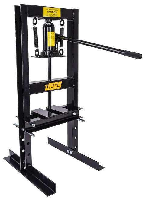 Beefed Up 6 Ton Hydraulic Shop Press With Lever Action Bench Top Design 18 Inch Working Range Includes 2 Press Plates Open Frame