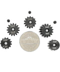 Hardened Pinion Gear Set For RC Cars 32P 0.8M Pitch With One Eighth Inch Hole And Hex Key 12T 13T 14T 15T 16T with coin for size