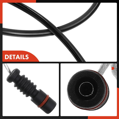 A-Premium front and rear disc brake pad wear sensor kit for Mercedes ML320/ML350/ML430/ML500, 4-piece set with black wiring components.