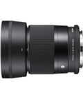 Side view of 30mm F1.4 Contemporary DC DN Lens For Sony E With Smooth Auto Focus, Nine Rounded Aperture Blades, Compact Build