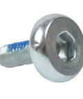 Close-up of a metal bolt from Eight Pack Inline Skate Axles 6mm Replacement Hardware Kit for Most Skates, Includes 30mm and 33mm Axles