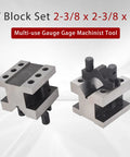 Top Notch Pro Grade V Block With Clamp Set, Hardened Steel 58-60 HRC, 90 Degree V Block Pair For Precision Machining, 2-3/8 x 2-3/8 x 2 Inches