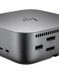 No Fuss 100W Thunderbolt 4 Docking Station Bundle With Universal USB C Multiport Hub For Any Laptop Single Cable Power And Data Sync Setup, close-up view.