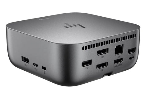 No Fuss 100W Thunderbolt 4 Docking Station Bundle With Universal USB C Multiport Hub For Any Laptop Single Cable Power And Data Sync Setup, close-up view.