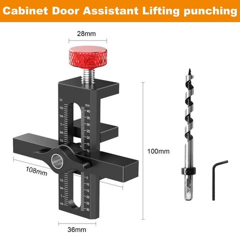 Cabinet Door Mounting Jig With Quick Edge Positioner For Frameless And Face Frame Cabinets Pro Grade Aluminum Hardware Tool