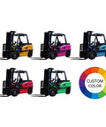 Various colors of Compact Electric Pallet Stacker Mini Forklift For Warehouse Material Handling And Small Retail Spaces.