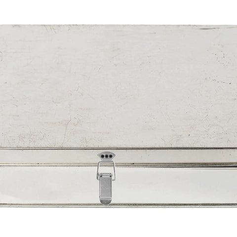 Nickel Plated Spring Loaded Duckbill Toggle Latches Set For Cabinets, Toolboxes, And Equipment Boxes, shown closed