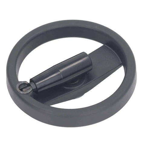 16mm Center Hole Hand Wheel With Revolving Handle for Lathe Milling Machine and Grinder, 160mm outer diameter, two-spoke design