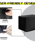 Sweet Boss Level Heavy Duty Table Saw Cover Built For 26 Inch Portable Miter Saws featuring user-friendly handle and drawstring for snug fit.