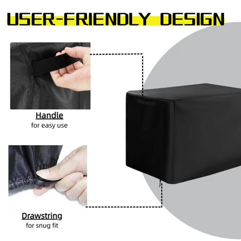 Sweet Boss Level Heavy Duty Table Saw Cover Built For 26 Inch Portable Miter Saws featuring user-friendly handle and drawstring for snug fit.