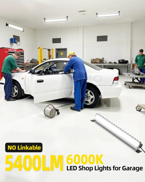 Super Brighter 5400LM 45W LED Shop Light With 6Ft Cord And On Off Switch for garage and workshop lighting
