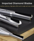 PCD Diamond Milling Cutter Set 4mm 6mm 8mm 10mm 12mm Straight Bit for Graphite Silicon Carbide and Aluminum showing imported diamond blades.