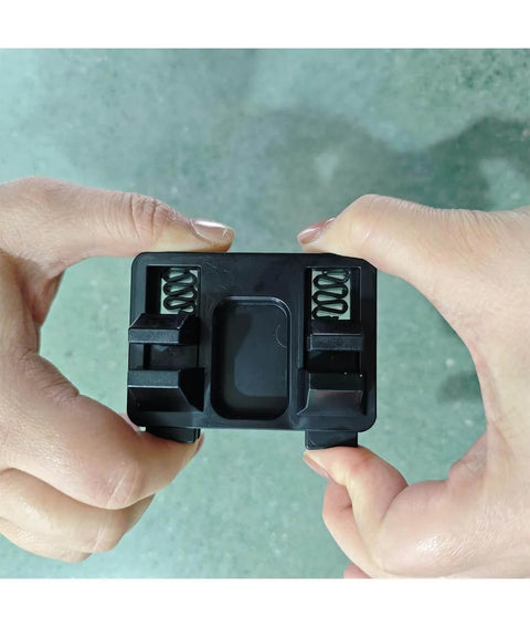 Hands holding Portable Wire Welding Fixture Tool With Adjustable Soldering Clamps And Alignment Guides For Precise Wire Positioning