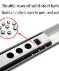 Five Pairs Of 10 Inch Drawer Slides, 17mm Wide Heavy Duty Ball Bearing Glide Runners, Grooved Steel Extension, Side Mount Cabinet And Desk Slides, Smooth Quiet Operation With 100 Lb Capacity, steel ball bearings close-up