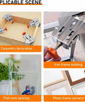 Stainless Steel 90 Degree Corner Clamp Set With Adjustable Swivel Jaws, Dope Pro Grade Right Angle Woodworking Clamp For DIY Cabinet Framing, Precise Joint Alignment, And Workshop Projects for wood frames and joints