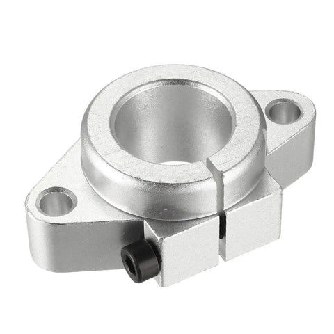 2 Pack SHF25 Aluminum Linear Motion Rail Clamp Rod Guide Support For 25mm Shaft, Corrosion Resistant, High Friction, Smooth Precision In CNC, Robotics, And DIY Projects, silver aluminum 25mm shaft clamp with two mount holes