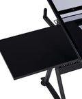 Adjustable Drafting Desk With Stool Multifunction Artist Table For Home Studio Tilting Glass Top Work Surface Diamond Painting Station