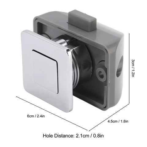 Push Button Cabinet Latch With Handle Keyless Zinc Alloy Lock For RV Drawers And Cupboards No Key Needed Durable ABS Door Latch