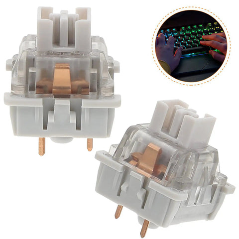 10 Piece Linear Mechanical Keyboard Switches Featuring Three Legged Design And Anti Wear Build Crafted From Sturdy Abs And Metal for gaming and typing.