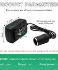 Ditch The Hassle With Slick AC To DC Converter Adapter Featuring Cigarette Lighter Plug, 2in x 3.1in, for 120V to 12V conversion.